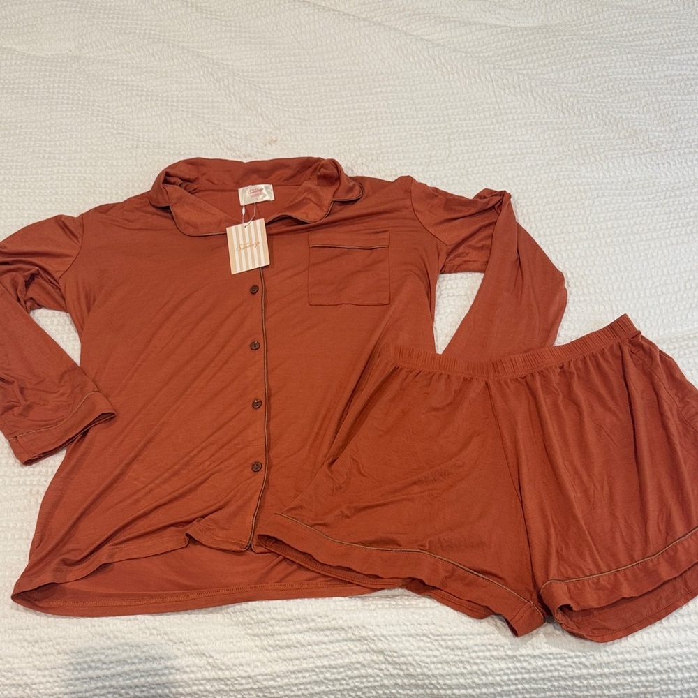 In My Sundays Terracotta Pajama Set